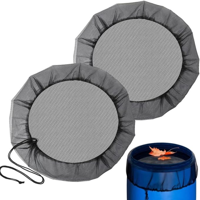 Verstelbaar Regentonnet - Muggen- en Bladerenbescherming - 2 Stuks - Zwart - 85 cm