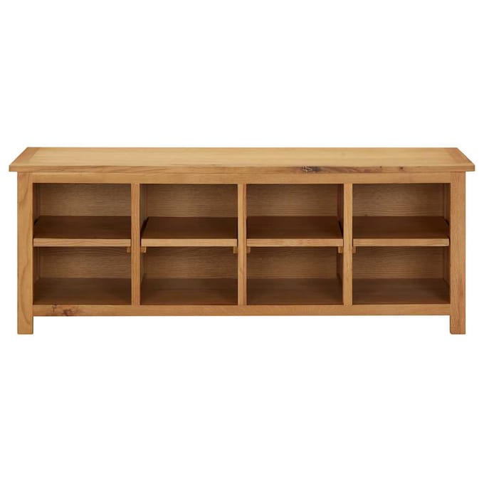vidaXL - Schoenenrek - 114x37x45 - cm - massief - eikenhout