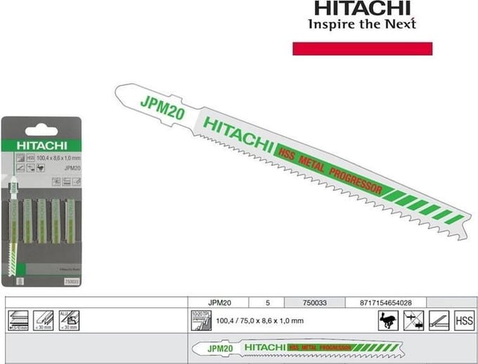 Hitachi Decoupeerzaagbladen JPM20 blister van 5 bladen