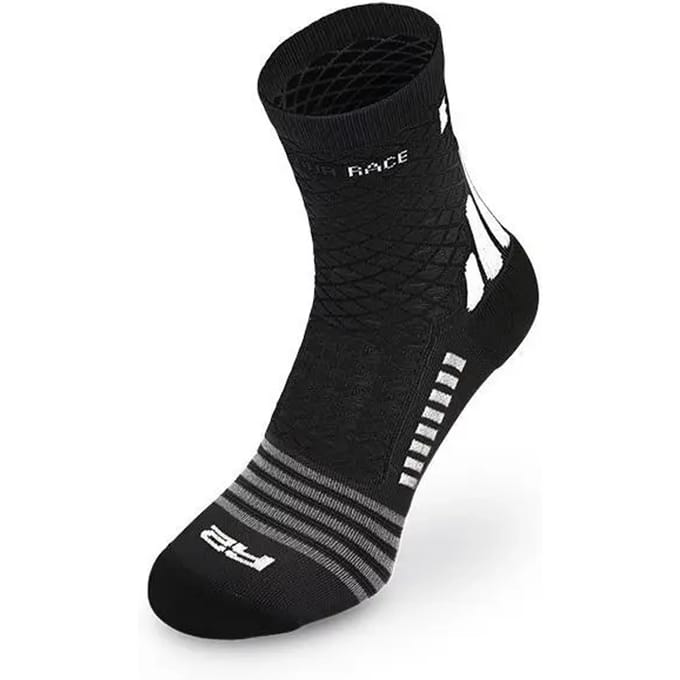 R2 - Mission Fietssokken - Zwart/Wit - Maat S (35 - 38)