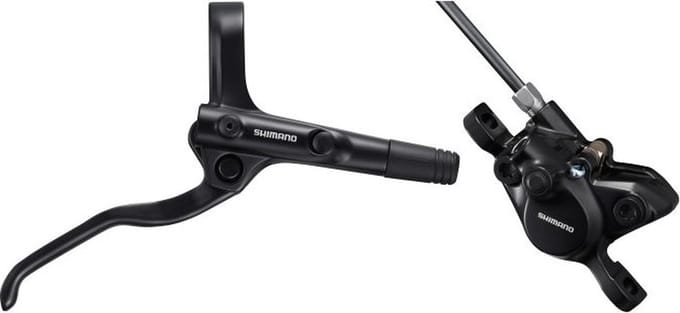 Hydraulische schijfremset Shimano MT200 achter - zonder remschijf - Zwart