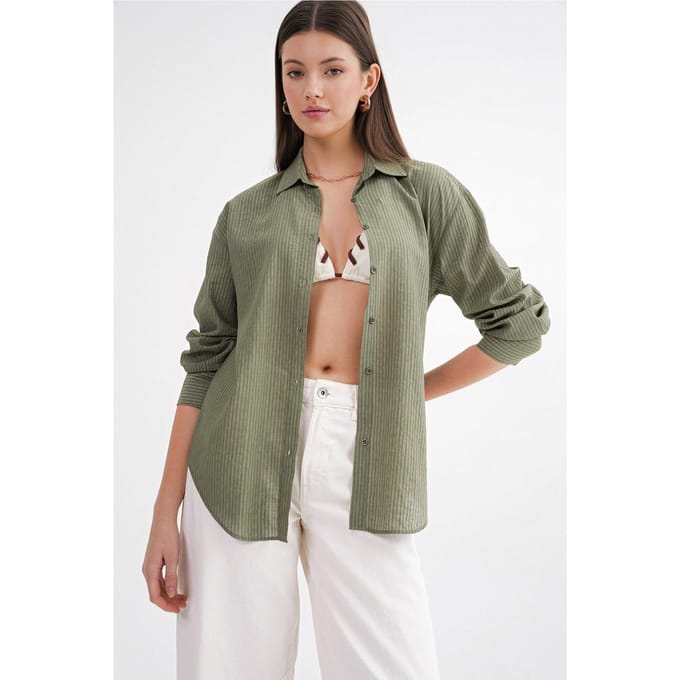 Ontspannen Fit Poplin Shirt