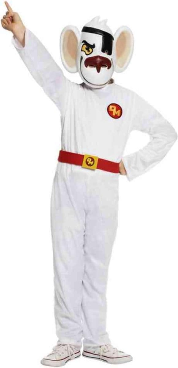 Smiffys - Danger Mouse Kinder Kostuum - Kids tm 6 jaar - Wit/Rood
