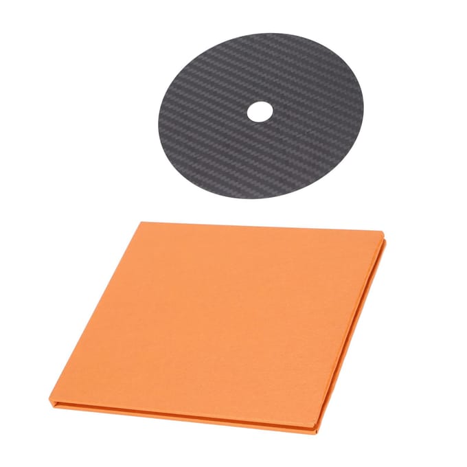 CD DVD Stabilisator Koolstofvezel 0.2mm Tuning Mat Schijfstabilisator voor Toplader SpelerZwart wit