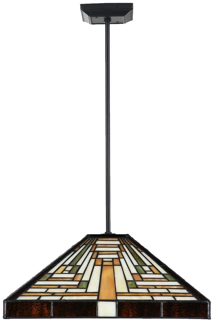 Tiffany Hanglamp Rising Sun pendant square - Art Deco Trade