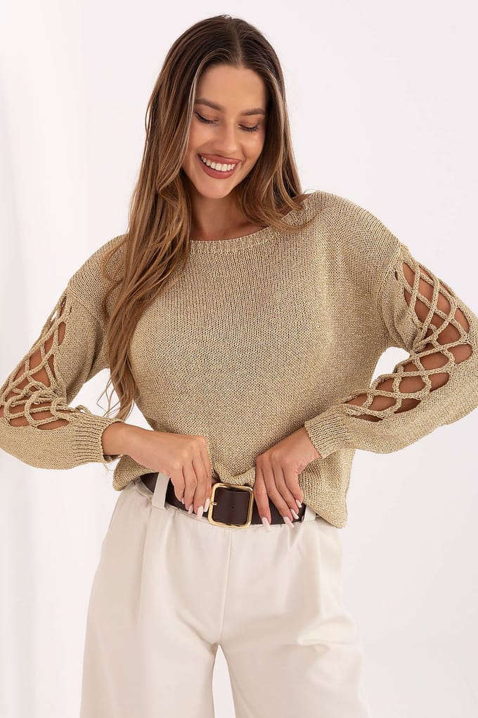 Shine Cutout Knit - Gold Tone / One Size