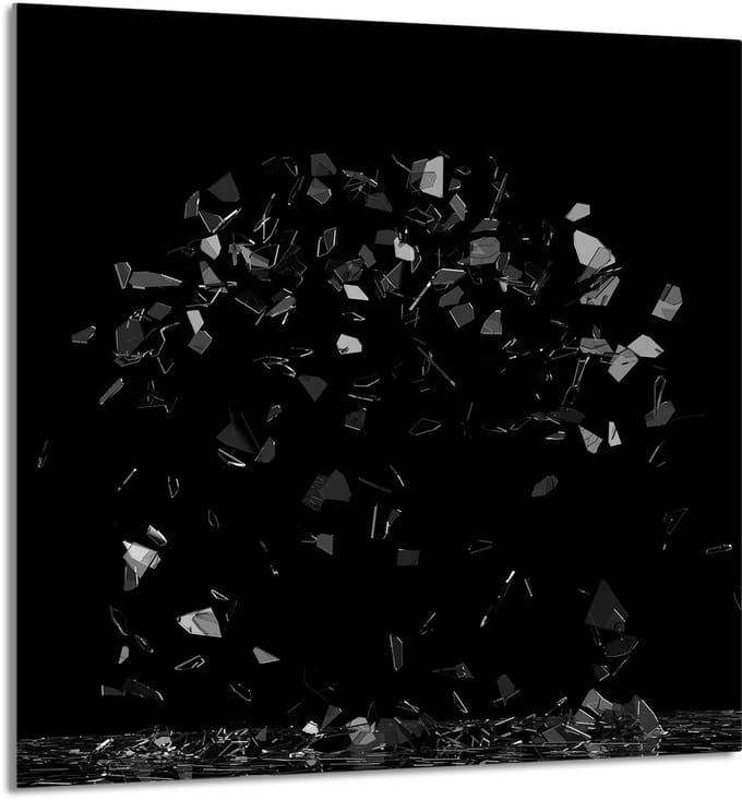 TMK ArtDeko - Serie - Glazen Paneel - 60x65 cm - Zwart