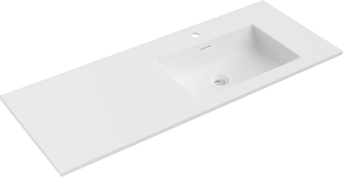 Mexen Otis ingebouwde wastafel rechts 121 x 46,5 cm, wit mat - 25181201P