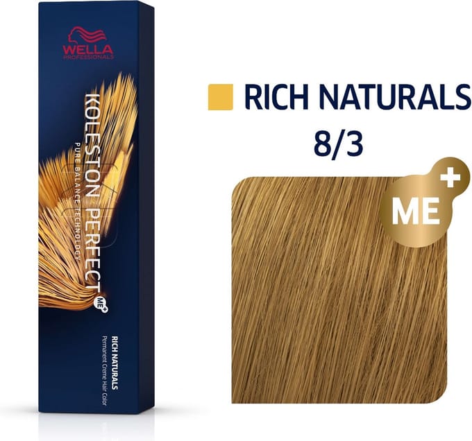 Permanente Kleur Koleston Me+ Wella Nº 8/3 (60 ml)
