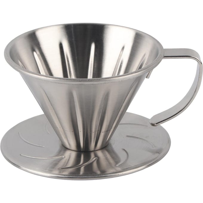 Roestvrijstalen Pour Over Koffie Dripper Kegel Filter Kop Standaard Koffiemachine Accessoires Thuis gray