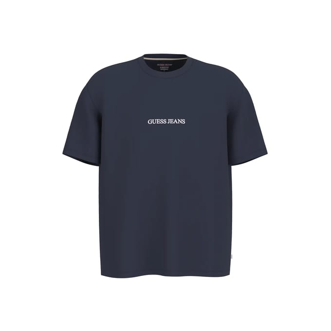 Guess Jeans Oversize Logo Emb T-shirt Met Korte Mouwen Blauw S Man