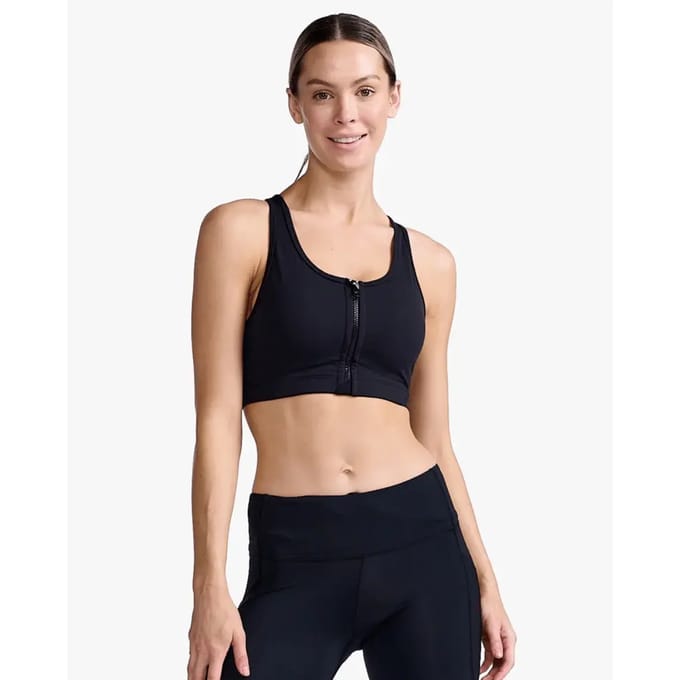 Gecombineerde beha met rits voor middelmatige ondersteuning voor vrouwen 2XU Motion