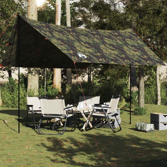 vidaXL - Kampeerluifel - waterdicht - 462x306x211 - cm - camouflage