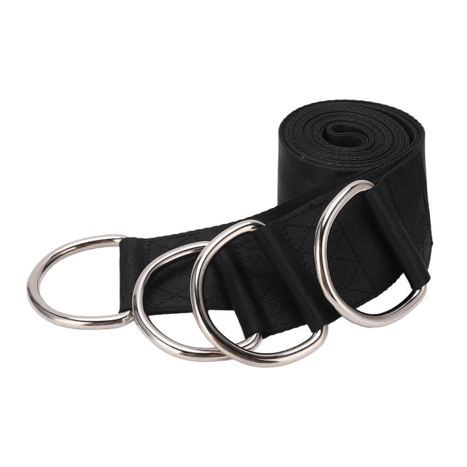 Schommel Touw Boom Hangbanden Kit Grote Draagkracht Hangmat Banden Touw Karabijnhaak black