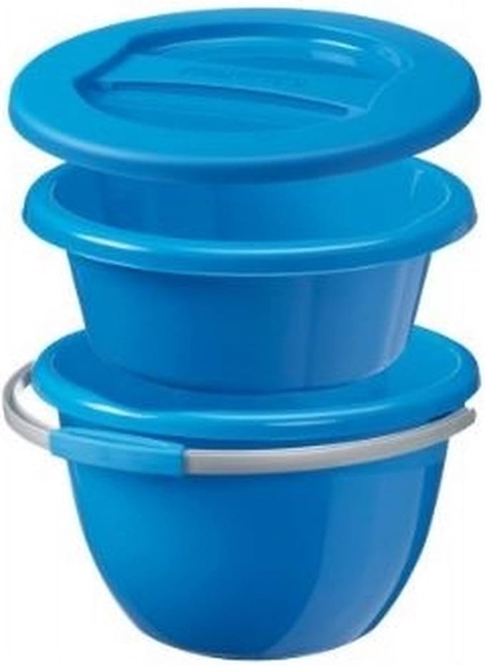 Sunware Water-Line emmer - Schoonmaak set groot - 9L&14L - Blauw