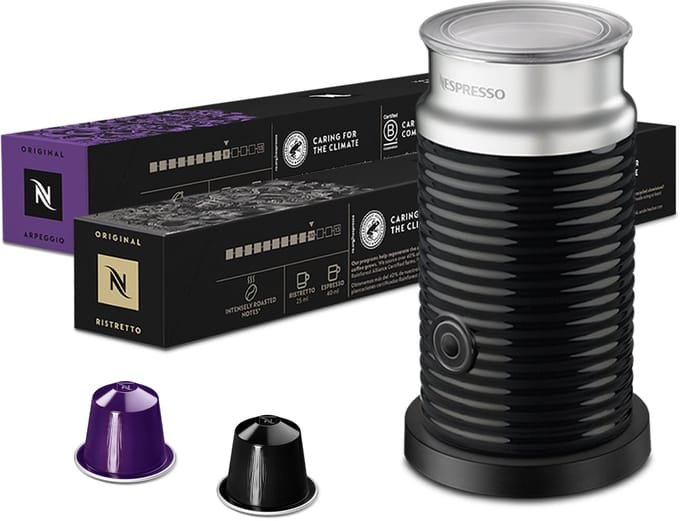 Nespresso - Aeroccino 3 - Melkopschuimer + 20 Nespresso capsules