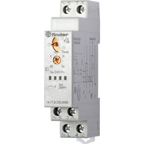 Finder 14.71.8.230.0000 Trappenhuislichtautomaat Bevestigingsrail (DIN-rail)