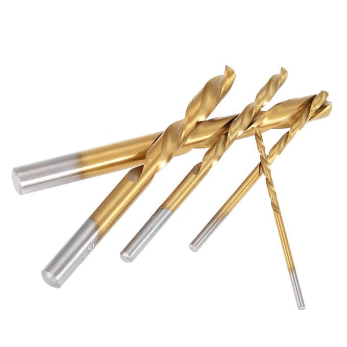 Set van 10 linkshandige boorbits voor het verwijderen van gebroken bouten en beschadigde schroeven, inclusief metalen koffer.