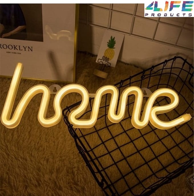 Decoratie lamp 'Home' - led verlichting - Led look - sfeerverlichting