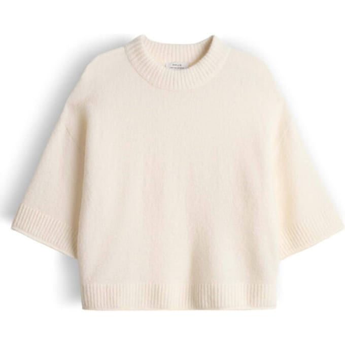 Gebreid T‑shirt met verlaagde schouders model 'Pafinna'
