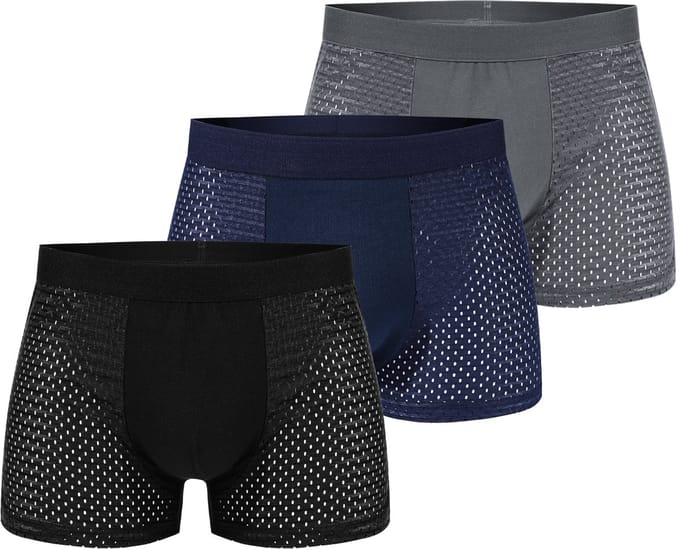 ALLTHEMEN Heren Onderbroek Slips - Mesh Boxershort - 3-Pack - S
