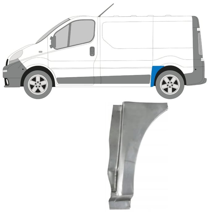 Reparatiepaneel achterspatbord voor Renault Trafic 2001-2014 / Links
