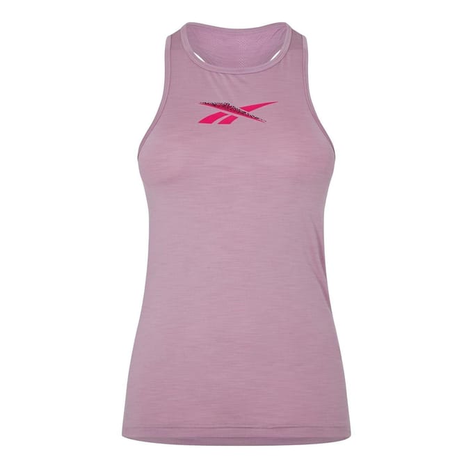 Reebok Barbie-tanktop met grafische print voor dames (Roze)