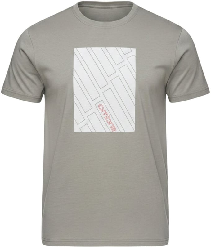 OMBRE T-shirt - Regular Fit - Korte Mouw - Printopdruk Grijs M