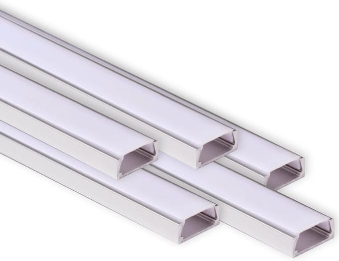 5-Pack Aluminium Profielen voor LED Strips (10 Meter Totaal) Inclusief Melkwitte Afdekking