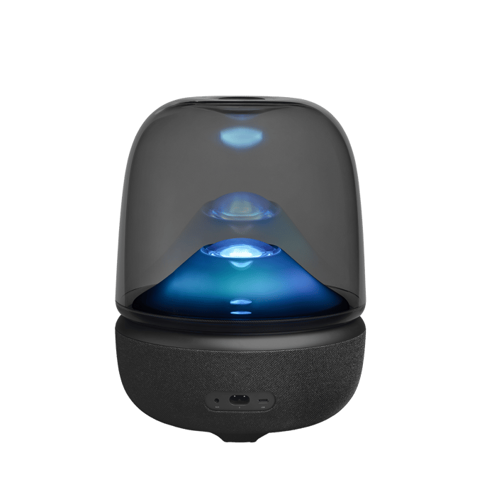 Harman Kardon Aura Studio 5 - Premium Bluetooth Design Speaker - 360° Geluid & Ambient Lighting - Draadloze Luidspreker met Subwoofer - Zwart