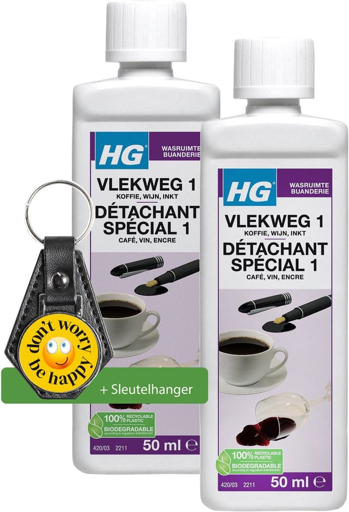 HG Vlekweg 1 - Koffie - Wijn - Inkt - Inclusief sleutelhanger