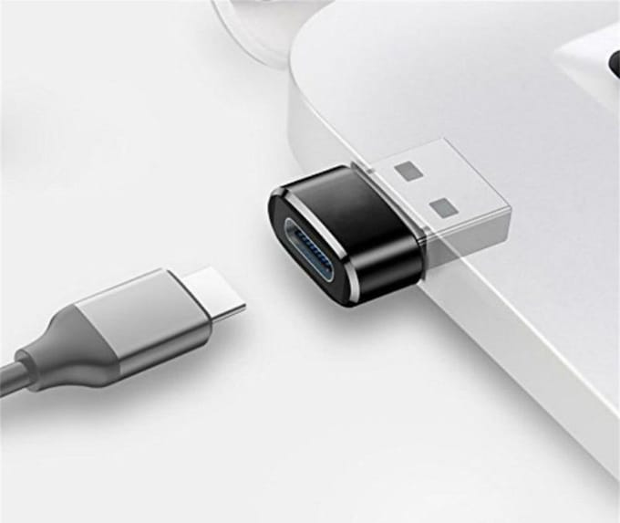 CHPN - USB 3.0 Type A naar USB 3.1 Type C - USB aansluiting - USB-C naar USB 3.0 - Laptop adapter - Adapter - Zwart - Universeel