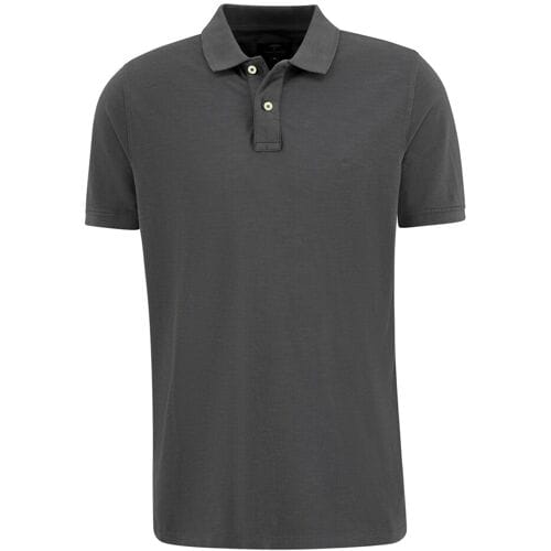 Fynch-Hatton Polo Garment Dyed Slubyarn Cotton Asphalt / male