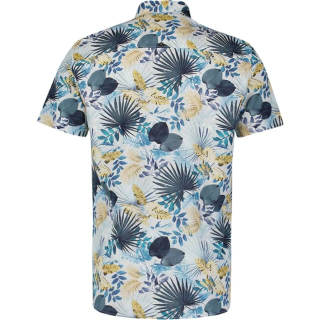 No Excess Shirt short sleeve allover printed blue