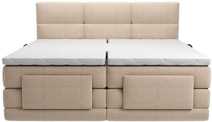 Vente-unique Boxspringbed stof beige 2 x 80 x 200 cm
