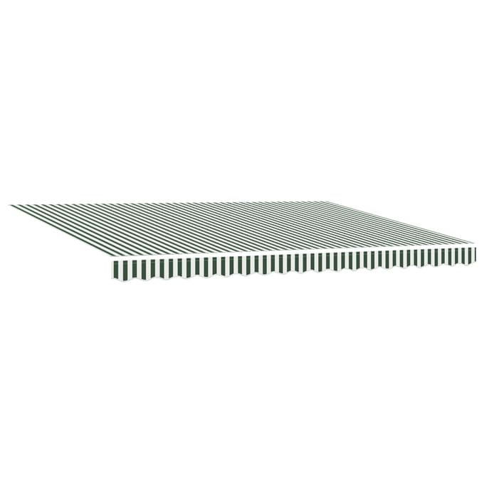 vidaXL - Uitschuifbare - luifel - Groen - en - Wit - 450 - × - 350 - cm