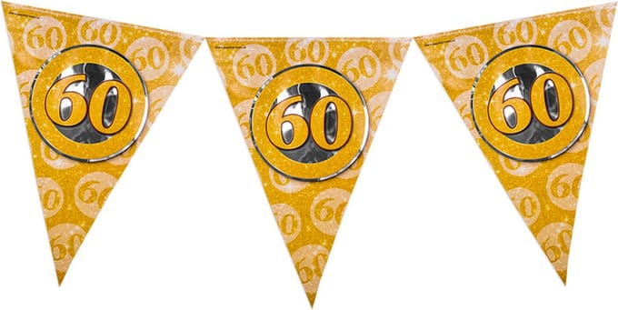 Party Flags foil - 60 jaar getrouwd