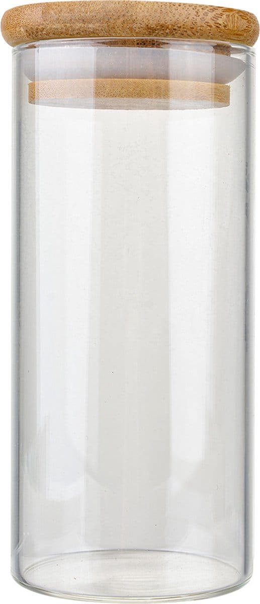 Clayre & Eef Voorraadpot Ø 5x13 cm Transparant Glas
