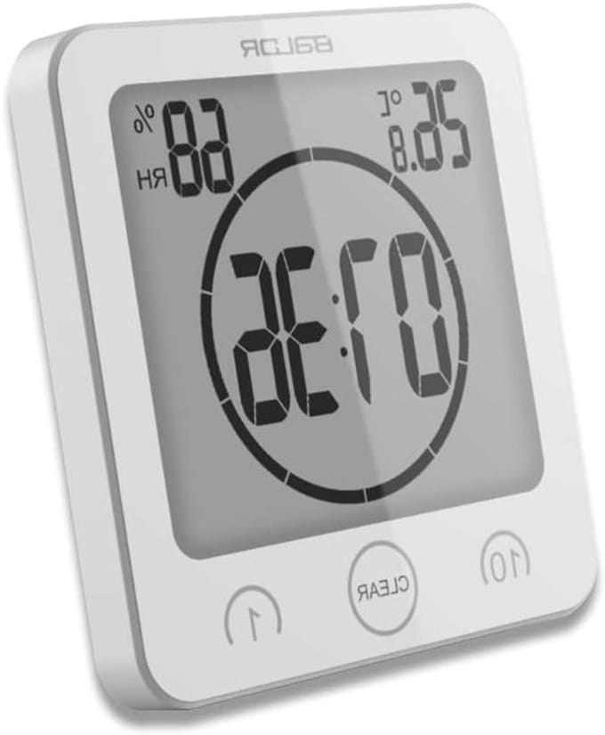 Digitale Douchesluis met Groot Display, Touchscreen, Timer en Temperatuur- en Vochtigheidsweergave voor Badkamer en Keuken