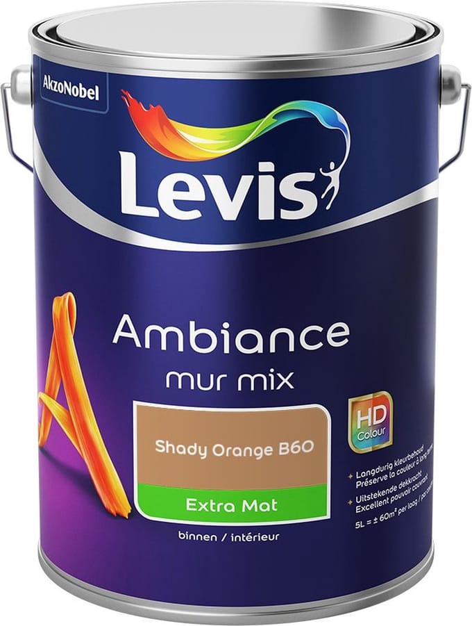 Levis - Ambiance Mur Extra Mat Mix - Shady Orange B60 - Mengverf - 5 L