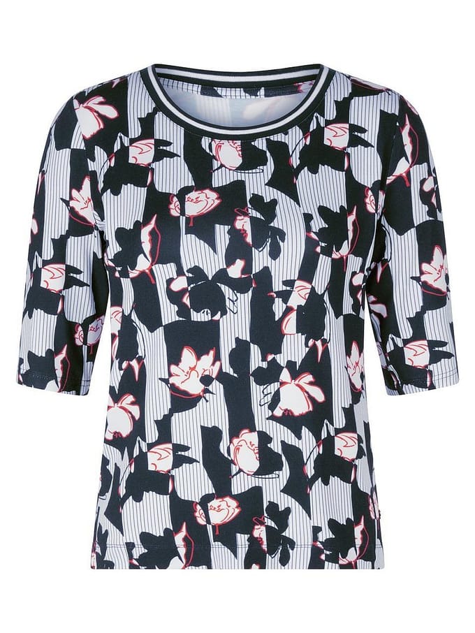 Shirt ronde hals Van BASLER blauw