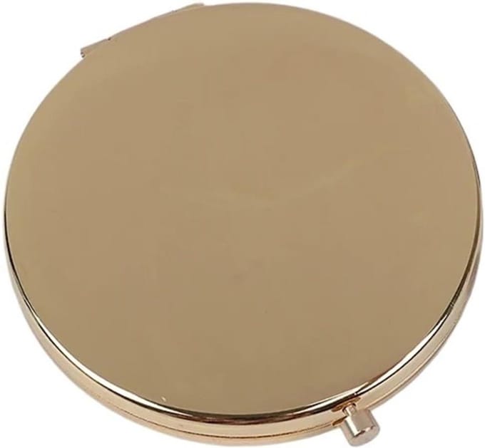 Make-up Spiegel - Compacte Spiegel - Make-up Aanbrengen - Met Ingebouwd Licht - 7 cm Diameter - Goud
