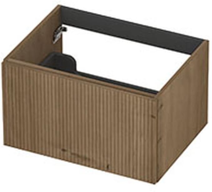 INK - Onderkast 1L Fineer Gefreesd Tbv Greep - 600x450x400 Mm - Ash Grey
