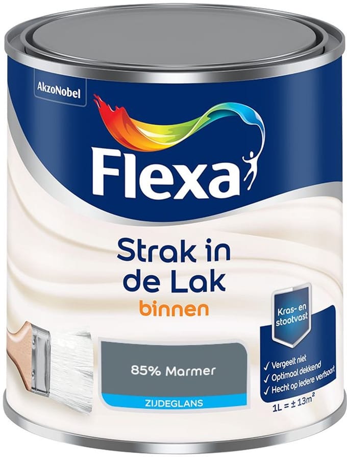 Flexa - Strak In De Lak Binnenlak Zijdeglans - 85% Marmer - Mengverf - 1 L