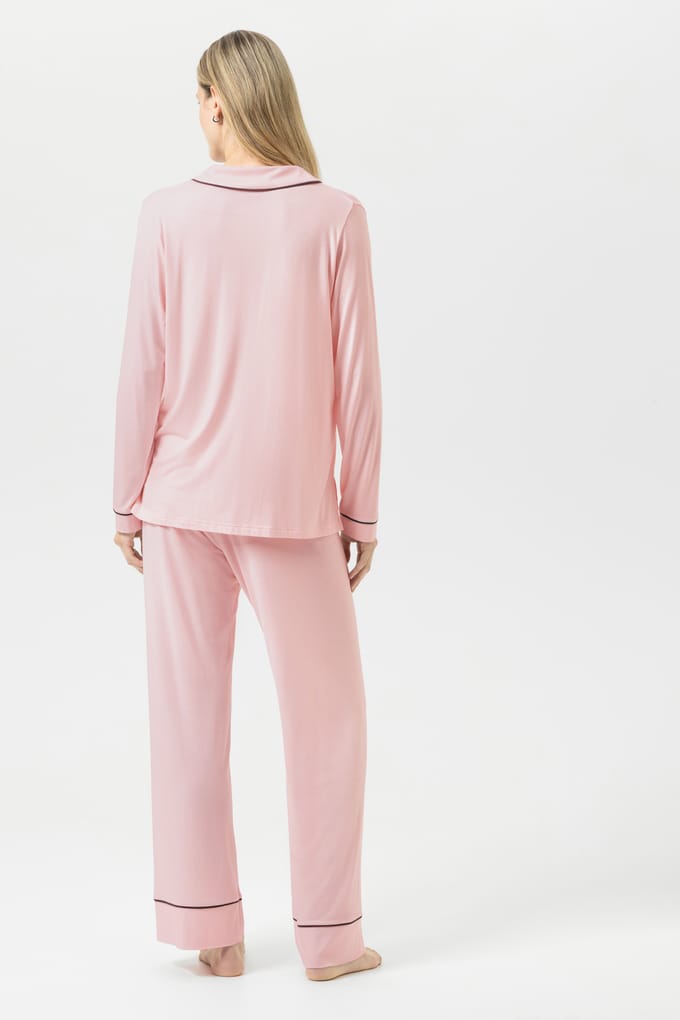 Lange pyjama Serie Pure Chic Bonbon Pink