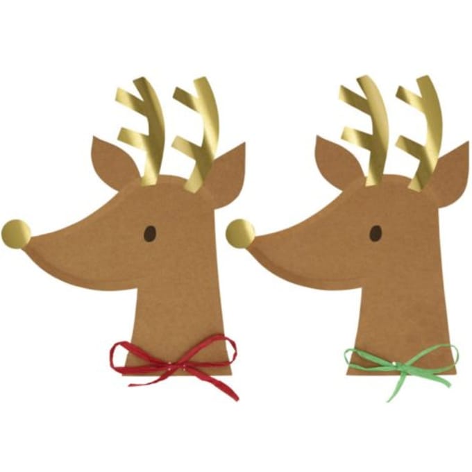 Meri meri kerst - bordjes papier groot à 8 stuks, rendier