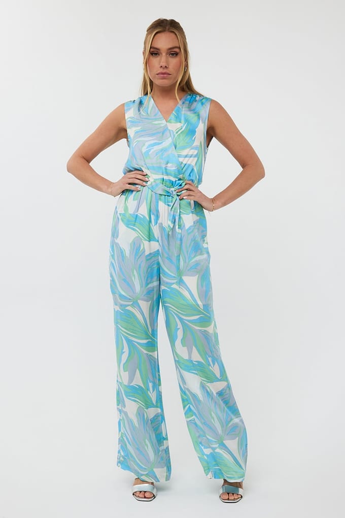 EsQualo Jumpsuit Electric Waves Print Größe: 34 | Jumpsuits Outlet | Damen