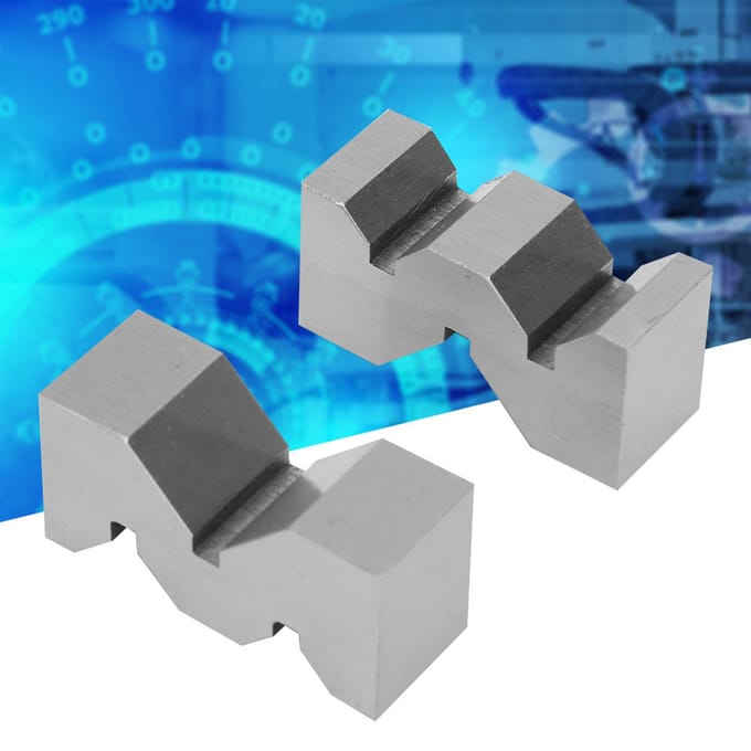 2 Stuks Hoge Nauwkeurigheid Koolstofstaal M-Type V-blok 50 mm Voor Platformmeting