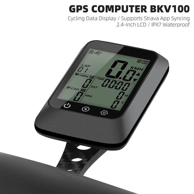 Fiets Snelheidsmeter Waterdicht Fietsroute Navigatie Kilometerteller Multifunctionele Digitale Fiets zwart