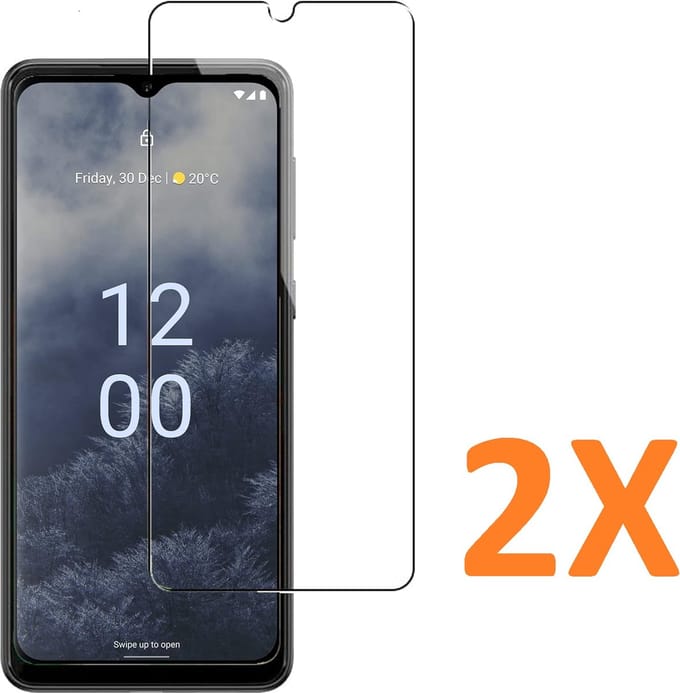 Screenprotector Glas - Tempered Glass Screen Protector Geschikt voor: Nokia G60 5G - 2x